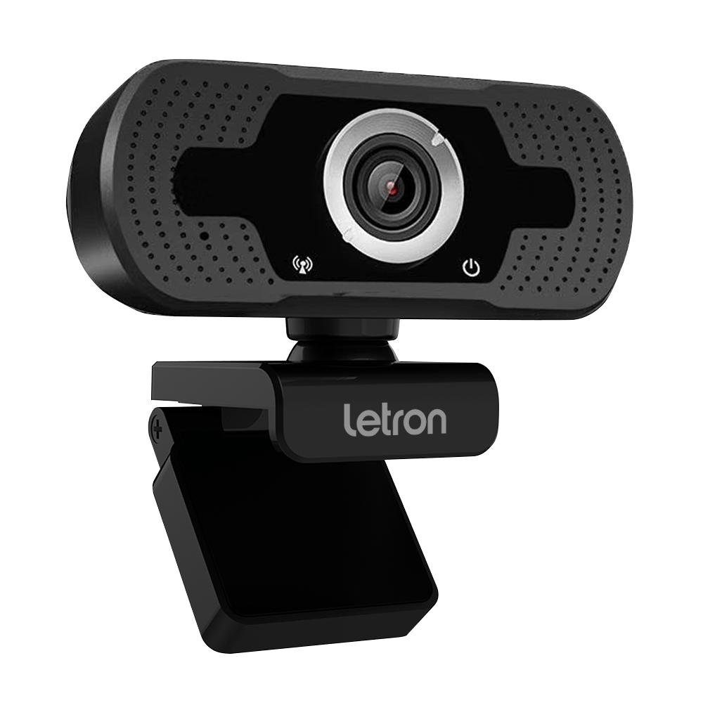 WEBCAM HD CYBER BASE GIRATORIA 360 COM MICROFONE PRETO LETRON