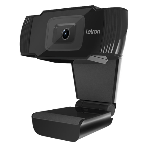 Webcam Grande Angular Wide 120 Vga Microfone E Alto Falante Preta Letron