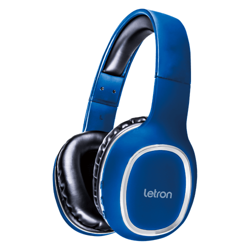 Headphone Sem Fio Mood Preto E Azul Stereo Bluetooth Driver 40Mm Letron