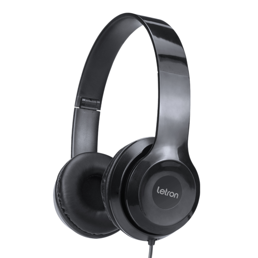 HEADPHONE WIRE PRETO ESTEREO DRIVER 40 MM COM FIO 3M LETRON