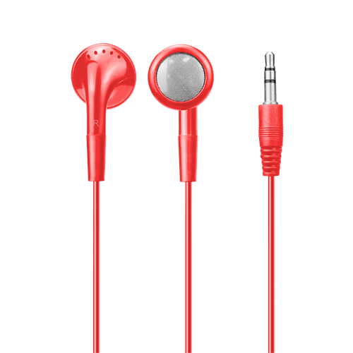 Fone De Ouvido Classic Vermelho Earbuds Com Fio Letron