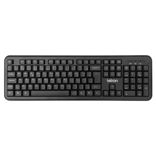 Kit Teclado E Mouse Office Tech Sem Fio Optico Membrana Preto Letron