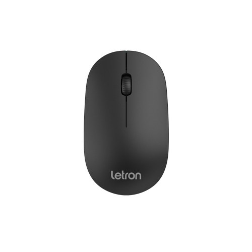 Mouse Sem Fio Office Slim Preto Wireless Ergonomico Optico Letron