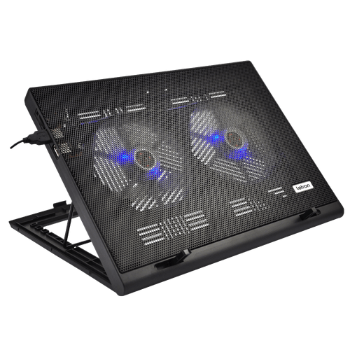 Suporte 2 Coolers Para Notebook Shine Led Ergonomico Silencioso Letron