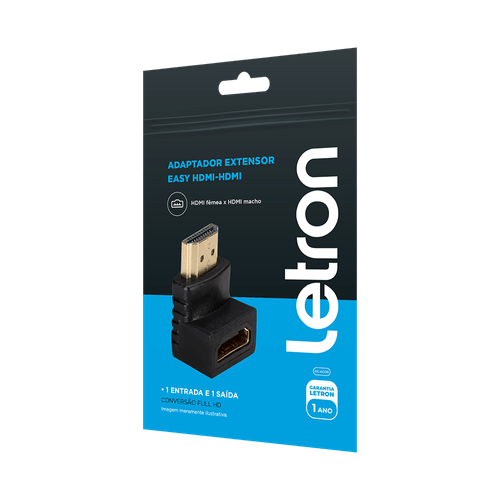 Adaptador Extensor Easy Hdmi-Hdmi 90 Graus Letron