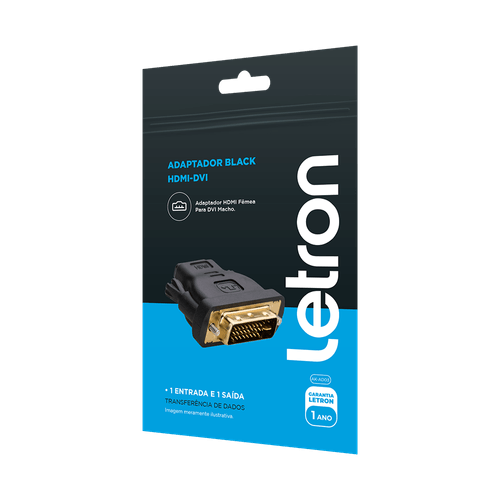 Adaptador Black Hdmi-Dvi Full Hd Letron