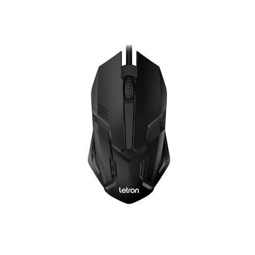Mouse Óptico Letron 3 Botões Com 1000, Usb Dpi X-Black