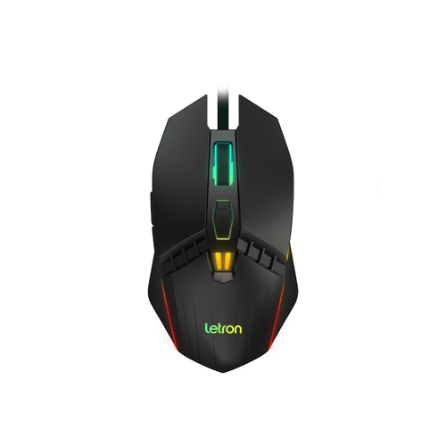 Mouse Gamer Letron Rgb Com 6 Botões, 4 Switches Até 2400 Dpi L-Pro 1617A
