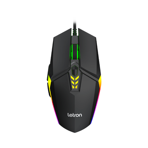 Mouse Gamer Rgb 6 Botões/ 4 Switches Até 3600 F2Play 1629 Letron