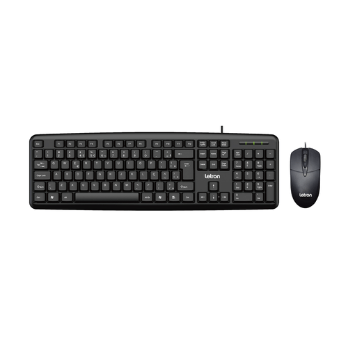 Combo Letron Teclado, 104 Teclas E Mouse Compacto 800 Dpi Day By Day Preto Km-1901