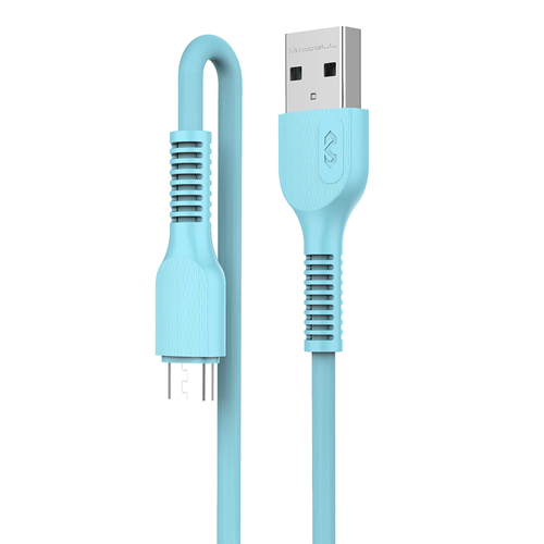 Cabo Micro Usb Letron Alta Resistência, Pvc, 2M - Azul Vq-D88