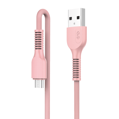 Cabo Micro Usb Letron Alta Resistência, Pvc, 2M -Rosa Vq-D88