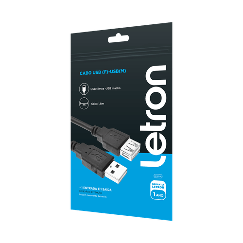 Cabo Usb (F) - Usb (M) Letron