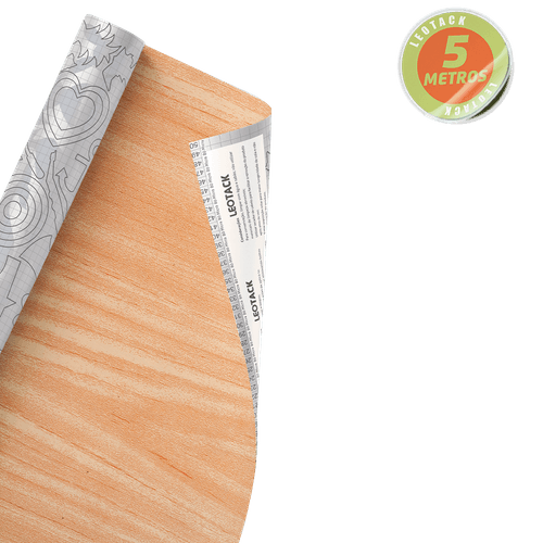 Plástico Adesivo Para Decoração Leotack Madeira Vinhático 45CM X 5M 80MIC ROLO LEOARTE