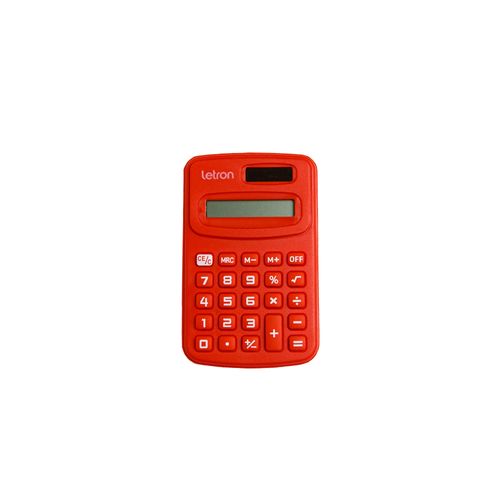 Calculadora 8 Dígitos Colorida Vermelha - Letron