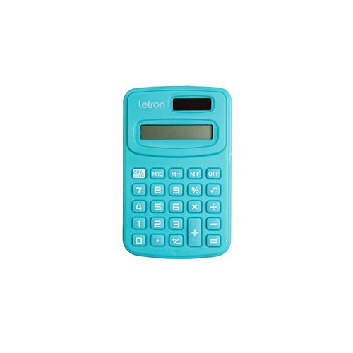 Calculadora 8 Dígitos Colorida Azul - Letron