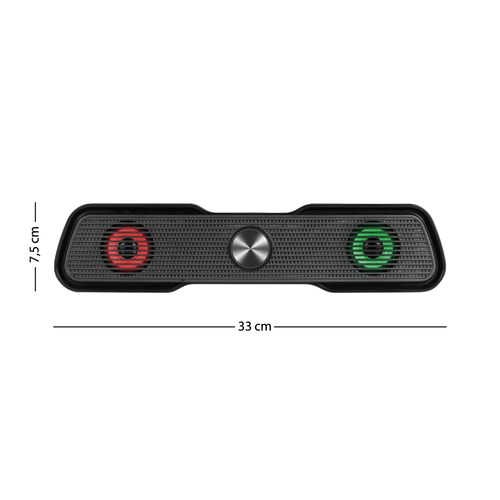 Soundbar Gamer Booster Led 2X3W Usb/Aux Letron