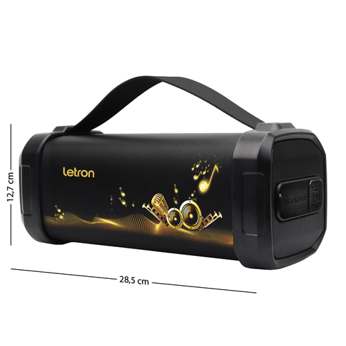 Caixa De Som Portátil Letron Bluetooth, Recarregável, Usb - Preta Vq-Sp01