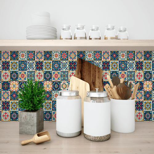 Plástico Adesivo Para Decoração Leotack Azulejo 03 45CM X 5M 80MIC ROLO LEOARTE