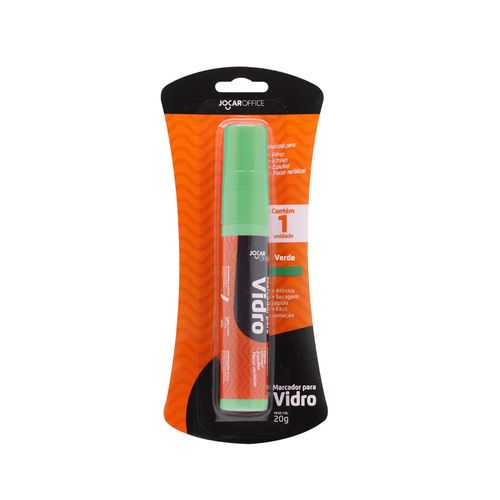 Marcador Para Vidro 20G Verde Cx/6 Blister Jocar Office