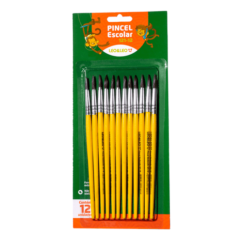 Pincel Escolar Redondo Ref.121-12 Pct/12 Leoeleo