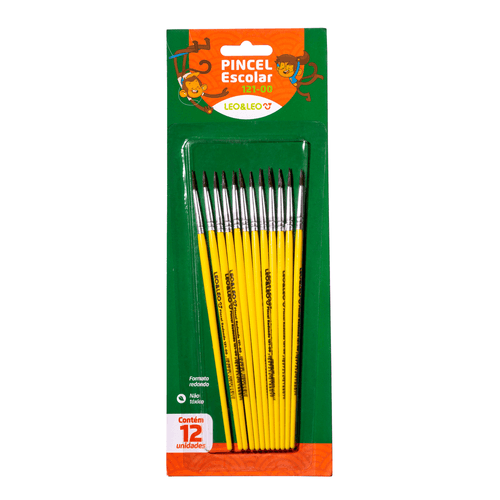 Pincel Escolar Redondo Ref.121-00Pct/12 Leoeleo