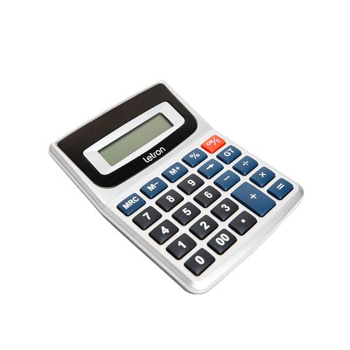 Calculadora De Mesa 12 Dígitos Prata Duo Office - Letron