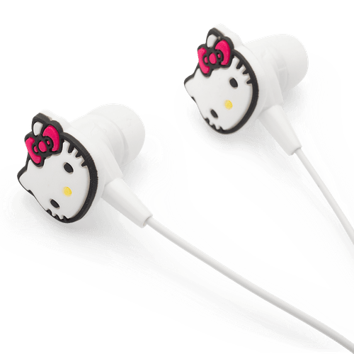 Fone De Ouvido Hello Kitty Intra Auricular Com Fio E Microfone Letron