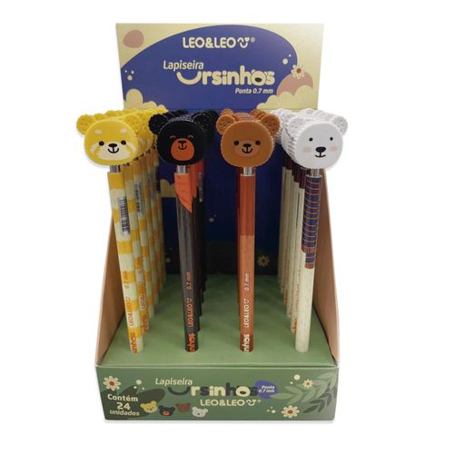 Lapiseira Ursinhos 0.5 Misto - Display C/ 24 Unds Leo&Leo