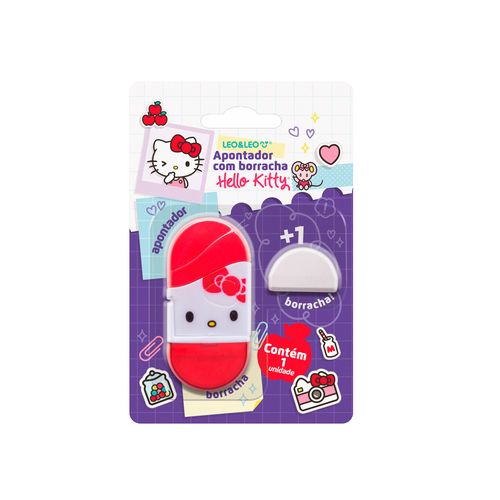 Apontador C/ Depósito E Borracha Hello Kitty Cx/6 Blister C/1 Und Leo&Leo