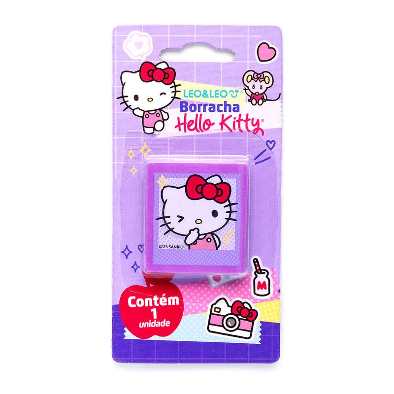 Borracha Hello Kitty Blister C/1 Und. - Cx/12 Blister 4 Personagens  Sortidos Leo&Leo