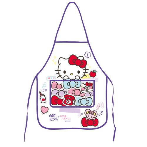 Avental Infantil C/ Bolso Hello Kitty - Blister C/1 Und Leo&Leo