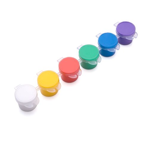 Guache Escolar Blister C/6 Cores - 3,68Mm Por Pote - Leo&Leo