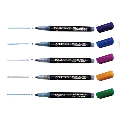 Marcador Com Contorno Blister C/5 Und Jocar Office