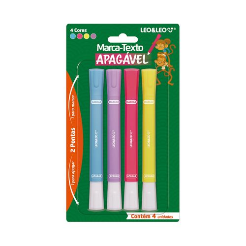 Marca Texto Apagável Blister C/4 Und Jocar Office