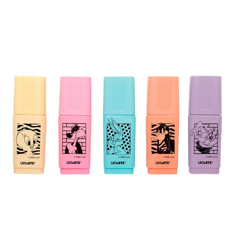 MARCA_TEXTO_MINI_PASTEL_5_CORES_LOONEY_TUNES_BLISTER_C5_CORES_LEOARTE_94147_PRODUTO