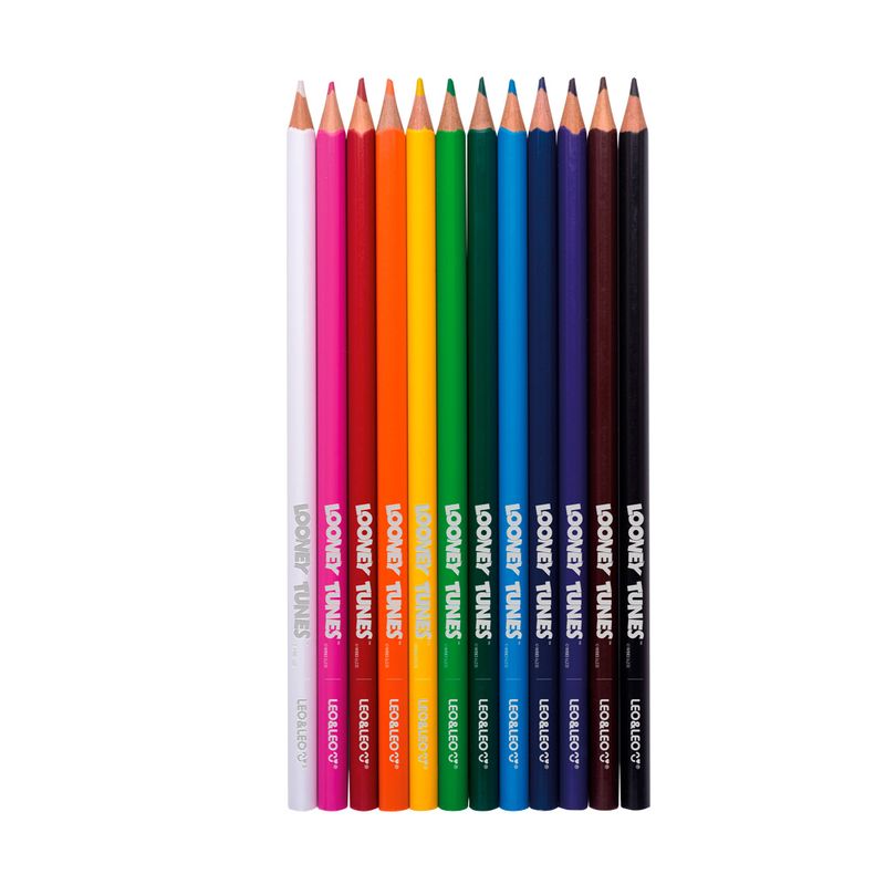 LAPIS_DE_COR_12_CORES_TRIANGULAR_LOONEY_TUNES_LEOELEO_4679_PRODUTO