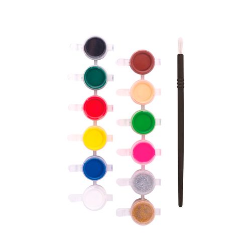 Guache Mini C/12 Cores Ursinho Pooh - Blister 3.68Ml Por Pote - Leo&Leo