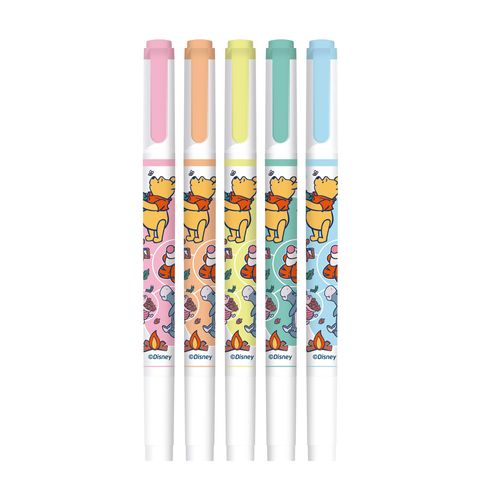 Marca-Texto Mini Com Carimbo Ursinho Pooh - Estojo C/ 4 Cores Leo&Leo