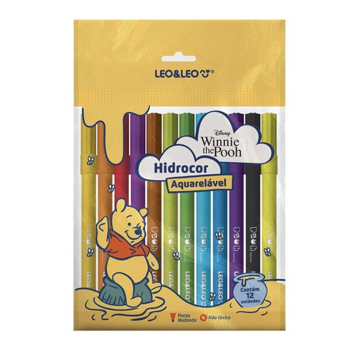 Hidrocor Ursinho Pooh Oppbag C/ 12 Cores Leo&Leo