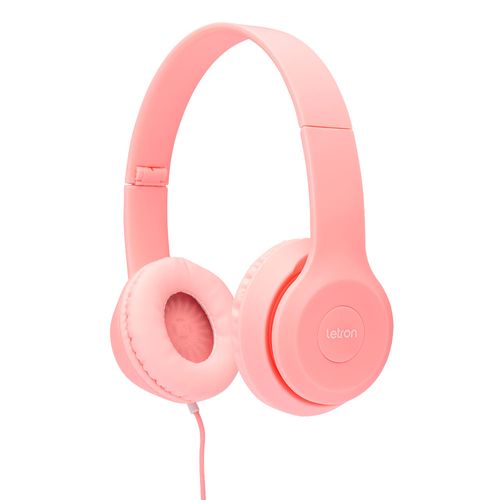 Headphone Wire Rosa Estereo Driver 40 Mm Com Fio 2M Letron