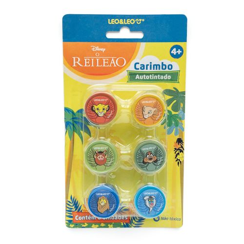 CARIMBO AUTOTINTADO DECORADO REI LEÃO - BLISTER C/ 6 UND - LEO&LEO