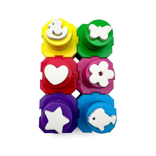GUACHE COM 6 CARIMBOS COM POTE ENCAIXÁVEL - ESTOJO C/ 6 CORES 20 ML CADA - LEO&LEO
