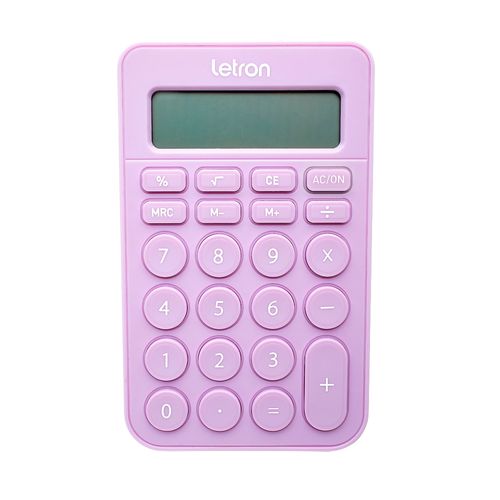 CALCULADORA 8 DÍGITOS DE MESA CANDY LILÁS - LETRON