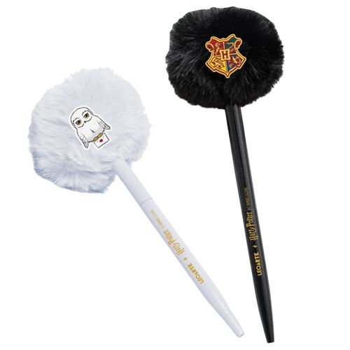 CANETA POMPOM COM APLIQUE HARRY POTTER - DISPLAY C/ 8 UND - LEOARTE