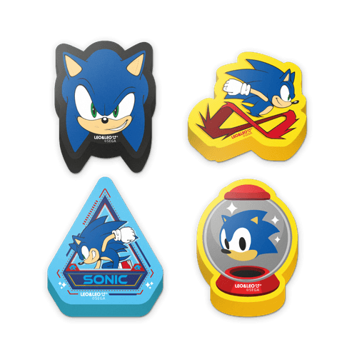 BORRACHA SONIC BLISTER C/1 UND. - CX/12 BLISTER 4 PERSONAGENS SORTIDOS LEO&LEO