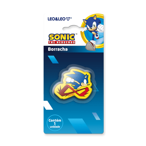 BORRACHA SONIC BLISTER C/1 UND. - CX/12 BLISTER 4 PERSONAGENS SORTIDOS LEO&LEO