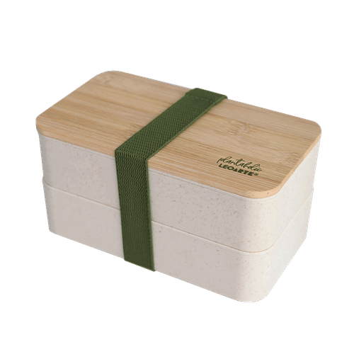 MARMITA TAMPA DE BAMBU COM TALHERES PLANTA HOLIC 1200Ml - CAIXA C/ 1 UND LEOARTE