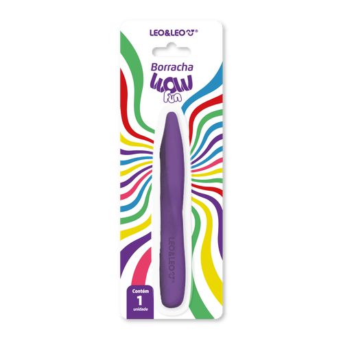 BORRACHA WOW FUN - CAIXA C/ 12 BLISTERS CORES SORTIDAS LEO&LEO