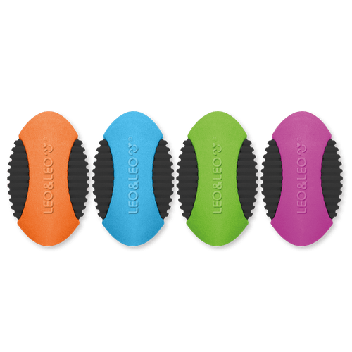 BORRACHA OVAL COM GRIP CARBON LINE - CAIXA C/ 12 BLISTERS CORES SORTIDAS LEO&LEO